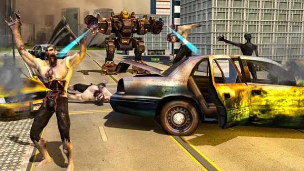 Zombie Robot War : City Rescue from Zombies screenshot 4