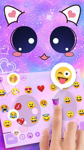 Galaxy Kitty Emoji Keyboard screenshot 3