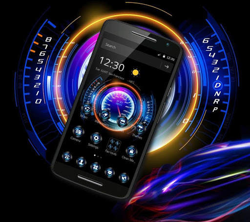 Racing Neon Speedometer Theme screenshot 3