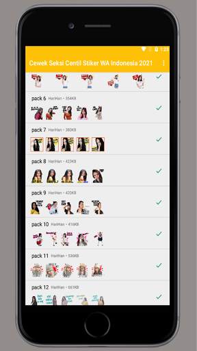Cewek Seksi Centil Stiker WA Indonesia 2021 screenshot 6