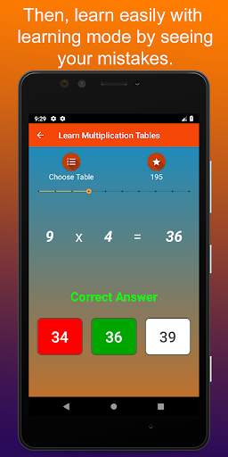 Multiplication Tables Math Game & Four Operations screenshot 3