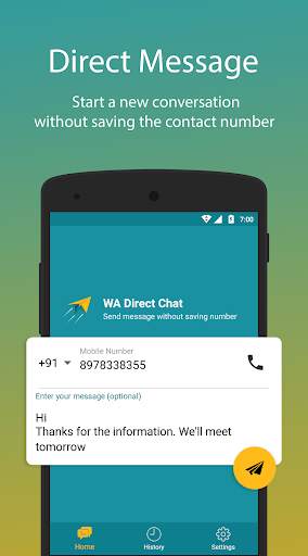 WA Direct Chat -Never Save Num screenshot 1
