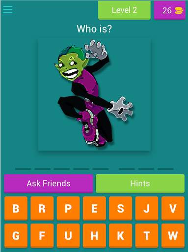 Teen Titans quiz game screenshot 15