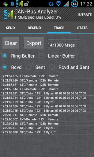 CAN-Bus Analyzer (Wireless) screenshot 2