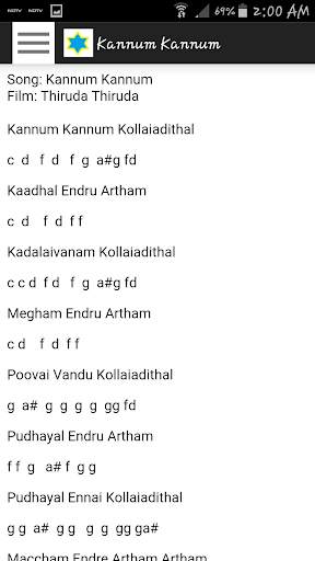 Tamil Song Music Notes screenshot 2