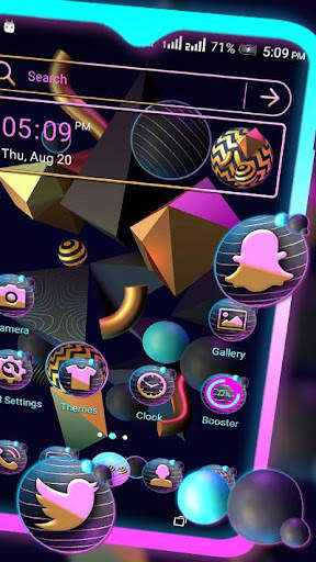 3D Shapes Launcher Theme screenshot 1