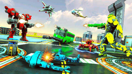 Bus Robot Car Transform - Flying Spider Robot Game screenshot 4