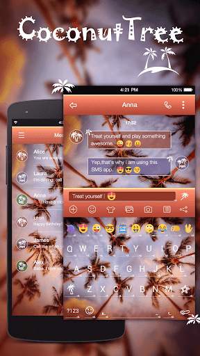 Coconuts Sky KK Emoji Keyboard screenshot 8