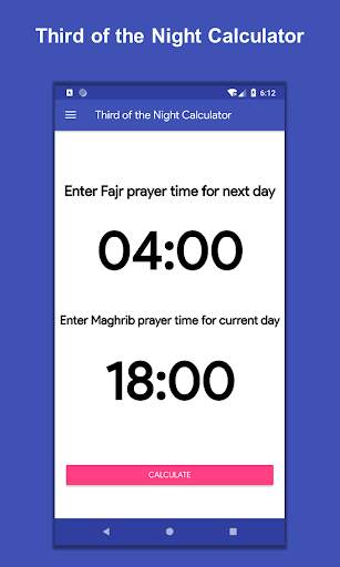Third of the Night Calculator screenshot 1