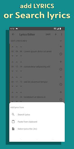 Lyrics Editor: Make Lyrics screenshot 2