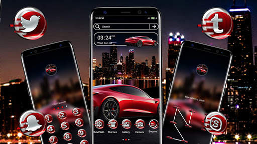 Red Car Theme स्क्रीनशॉट 2
