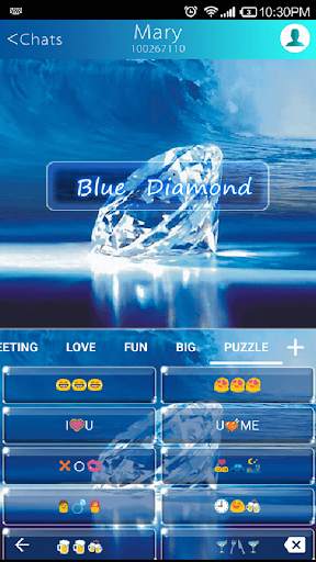 Blue Diamond Emoji Keyboard screenshot 4