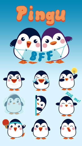 GO Keyboard Pingu Sticker screenshot 5