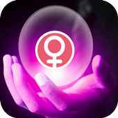 Women Crystal ball fortune teller - clairvoyance icon
