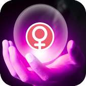 Women Crystal ball fortune teller - clairvoyance logo