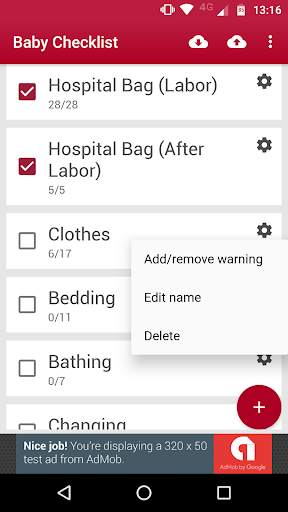 Baby Checklist - Newborn Checklist screenshot 1