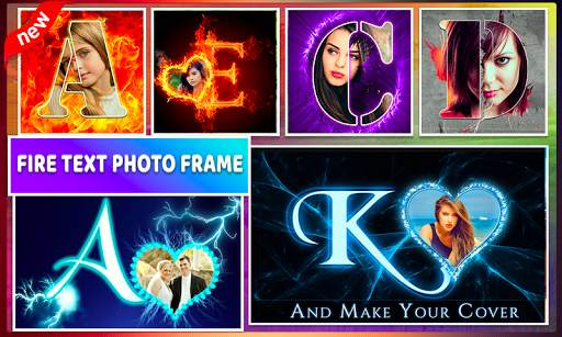 Fire Text Photo Frame - Fire Photo Frames screenshot 1