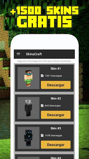 SkinsCraft - Skins para Minecraft PE Gratis screenshot 1