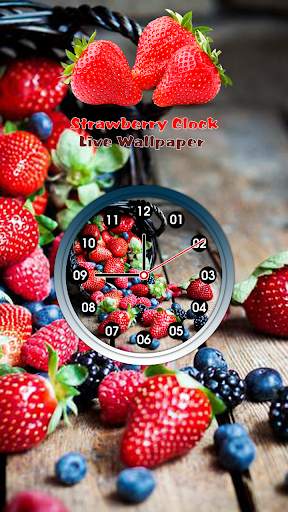 Strawberry Clock Live Wallpaper screenshot 3
