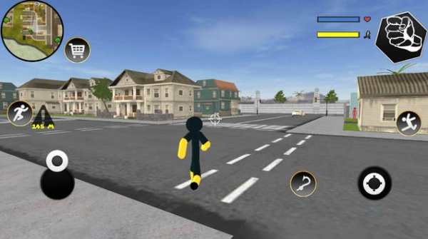 Black Iron Stickman Rope Hero Crime Gangstar screenshot 2