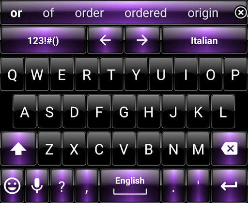 Keyboard Theme Dusk Black Purple स्क्रीनशॉट 1