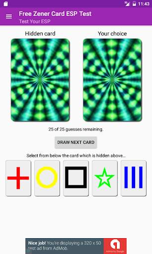 Free Zener Card ESP Test screenshot 1