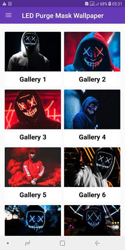 Full HD LED Purge Mask Wallpaper screenshot 1