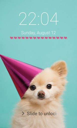 Puppy Dog Pattern Lock Screen Cute Puppy Pin Lock screenshot 3