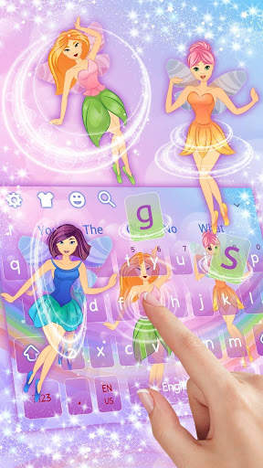 Cute Princess Fairy Keyboard Theme screenshot 2