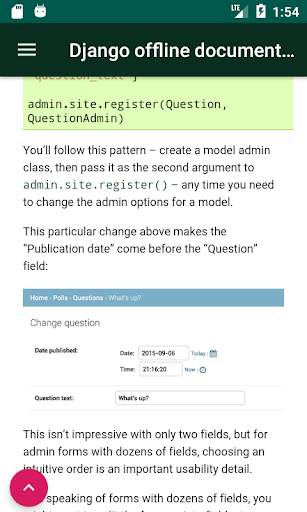 Django documentation & tutorial offline screenshot 2
