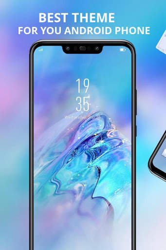 Blue Crystal Theme Infinix Hot S4 Launcher screenshot 1
