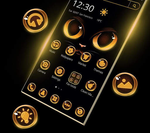 Dark Evil Eyes Face Emoji Theme screenshot 2