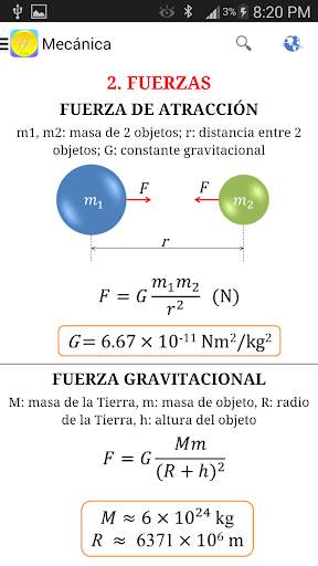 Fórmulas Física Lite screenshot 2