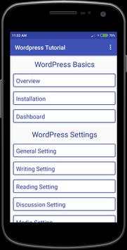 Wordpress Tutorial скриншот 1