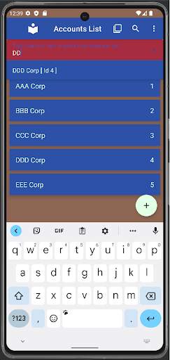 Accounts List screenshot 3