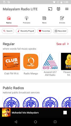 Malayalam FM Radio - Podcast, Malayalam Live Tv screenshot 1
