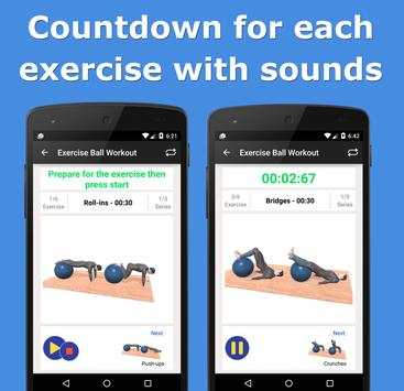 Exercise Ball Workout 1 تصوير الشاشة