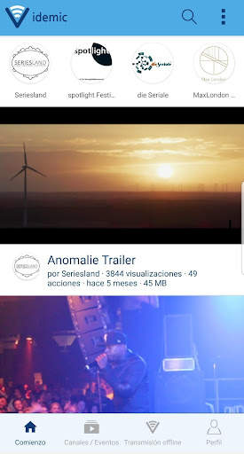 videmic: event app screenshot 1