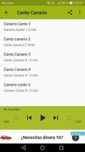 Canarios cantos varios screenshot 3