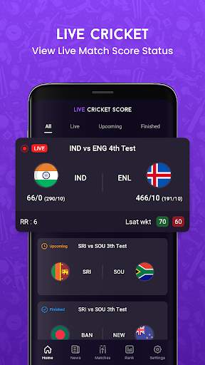 Cricket Score - Cricket Live Score & Scoreboard screenshot 1