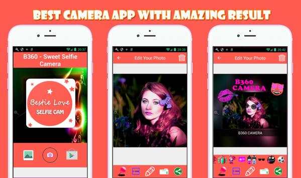 Bestie Love Selfie Camera screenshot 1