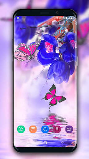 Flower Live Wallpaper Dancing Butterfly screenshot 4
