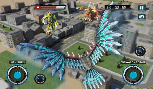 Robot Transforming Wild Eagle Cop Car- Robot Games screenshot 13