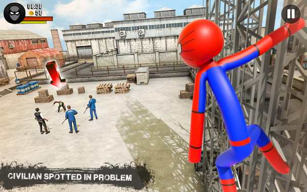 Stickman Rope Hero-Spider Game screenshot 1