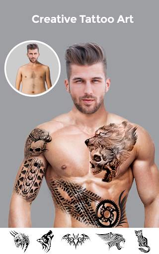 Men Body Styles SixPack tattoo screenshot 3