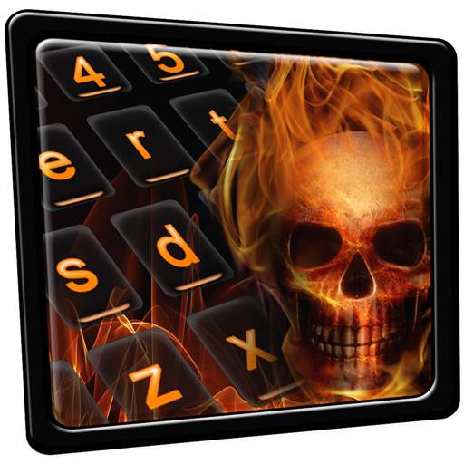Hell Skull Fire Keyboard Theme 1.6