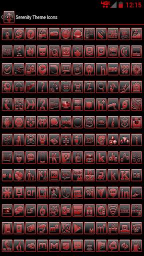 Serenity Launcher Theme Red screenshot 13