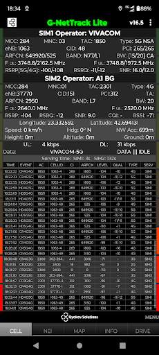 G-NetTrack Lite screenshot 1