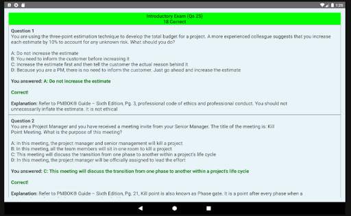 2021 PMP® Exam Simulator PMBOK® 6th Edition screenshot 22