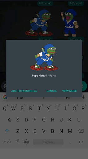 Ninja Pepe Stickers screenshot 2